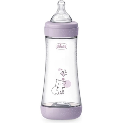 Chicco Шише за хранене Chicco Perfect 5 - С бърз поток, 300 ml, 6 м+, розово (N0287)
