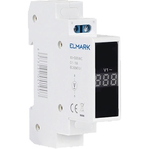 ELMARK ДИГИТ. ВОЛТМЕТЪР ЗА din-ШИНА 1Р 80-500vac ЧЕРВ (50143)