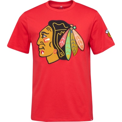 Triko Fanatics Chicago Blackhawks Hat Trick Tee červená zlatá černá