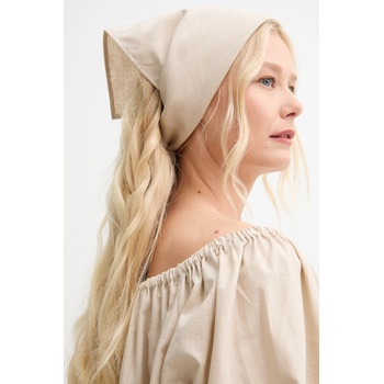 The Sleeper Ленена блуза The Sleeper дамска в бежово с изчистен дизайн CHBL06P017N (CHBL06P017N)
