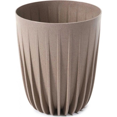 HowHomely Plastový kvetináč STRIPPED ECO 23X19CM BÉŽOVÁ