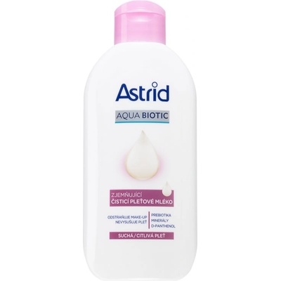 Astrid Aqua Biotic омекотяващо почистващо мляко за суха до чувствителна кожа 200ml