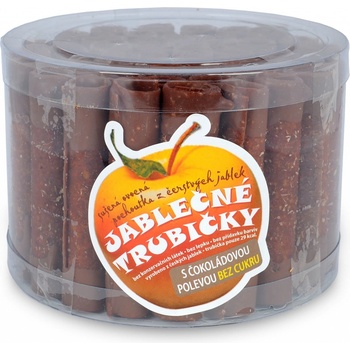 Jablečné trubičky s čokoládovou polevou bez cukru váha 540 g