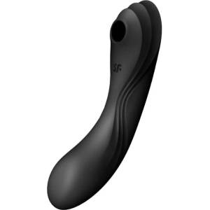 Satisfyer Curvy Trinity 4 - вибратор с въздушни вълни 2в1 - черен