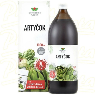 EkoMedica Czech Artyčok 99,8 % šťáva z artyčoku 1000 ml