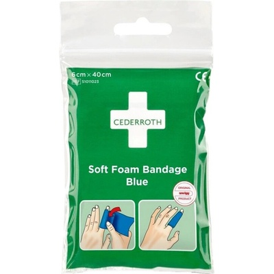 Adhezivní náplast Cederroth Soft Foam Blue 6 cm × 40 cm