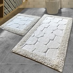 Asir КОМПЛЕКТ 2x БАНЯ КИЛИМ STONE 60x100 см бял (AS2045)