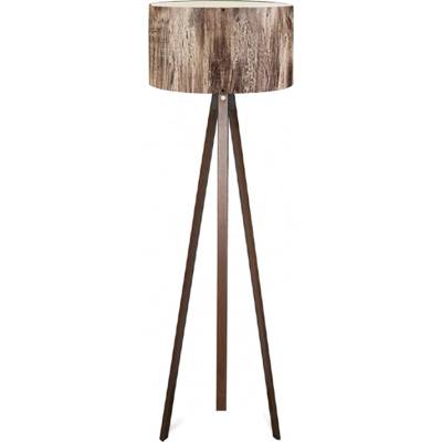 TopMebel Подова лампа Rosling Mdf/тъкан/Pvc в орехов/кафяв цвят 38x21x140см