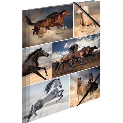 HERMA Папка Animals, картонена, с ластик, A4, коне (O1070380014)