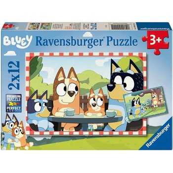 Ravensburger - Puzzle 2x12 Bluey - 1 - 39 piese