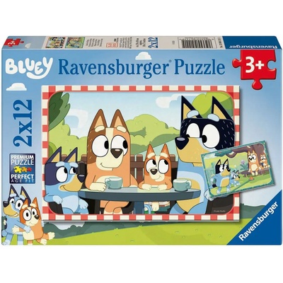 Ravensburger - Puzzle 2x12 Bluey - 1 - 39 piese