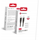 Forcell C391 nabíjací USB-C > USB-C QC4.0 5A/20V PD100W E-mark/ 4K/ Thunderbolt/ 20Gbit/s, 1m, černý