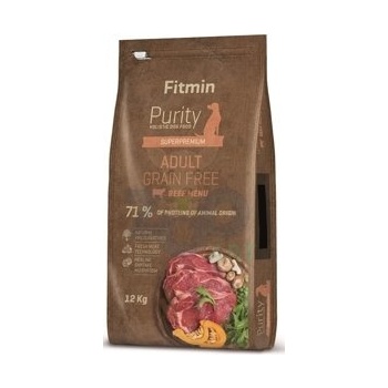 Fitmin Purity Adult без зърнени култури с говеждо месо 12 кг