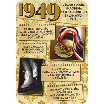 Blahopřaní 1949 - slovensky