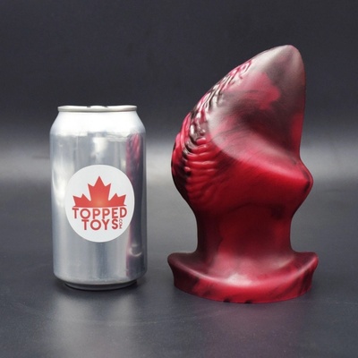 Topped Toys Lotus 120 Forge Red prémiový silikonový anální kolík 16 5 x 9 7 cm
