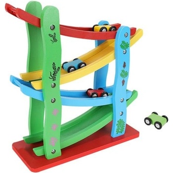 Kruzzel 9349 Barevná závodní dráha 4 autíčka