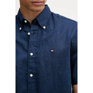 Tommy Hilfiger риза мъжка с лен (MW0MW42450) - answear - 101,68 лв