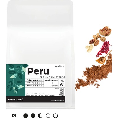 BUNA CAFÉ Peru Tres Mosqueteros RL60 250 g
