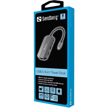 Sandberg USB-C 6-in1 Travel Dock 136-33