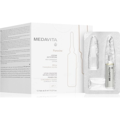 Medavita Puroxine Anti-Dandruff Lotion sérum proti lupům 12 x 6 ml