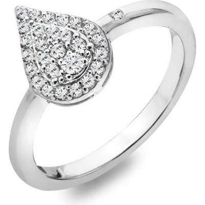 Hot Diamonds strieborný prsteň s diamantom a topazmi Glimmer DR255