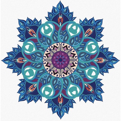 zuty Malování Podle Čísel Modrá Mandala 80 x 100 Cm Plátno