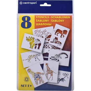 Centropen Šablony A5 Divoká zvířata 8 ks