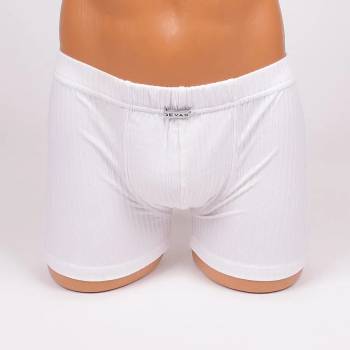 Image 1 of Мъжки памучен боксер в бял цвят с райе