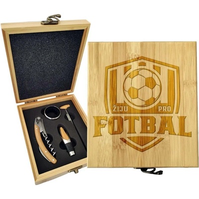Sablio Dárková sada na víno Žiju pro fotbal: 147×168×49 mm