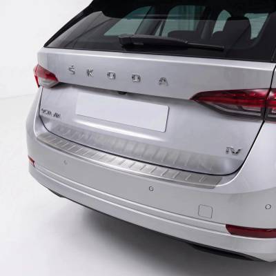 Omtec Nerez brúsený kryt hornej hrany hornej hrany zadného nárazníka Škoda Octavia IV 2020+ liftback