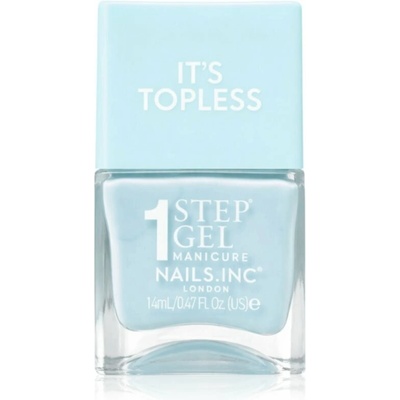 Nails Inc. It’s Topless gélový lak na nechty pre dlhotrvajúci efekt odtieň Giselle Icy Blue 14 ml