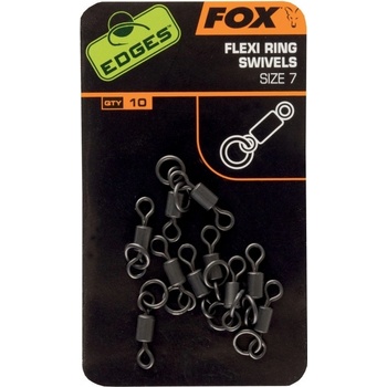 FOX Edges Flexi Ring Swivel veľ.7 10 ks