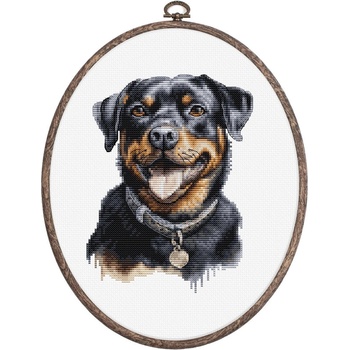 Luca-S Ротвайлер - гоблен по схема с рамка bc229