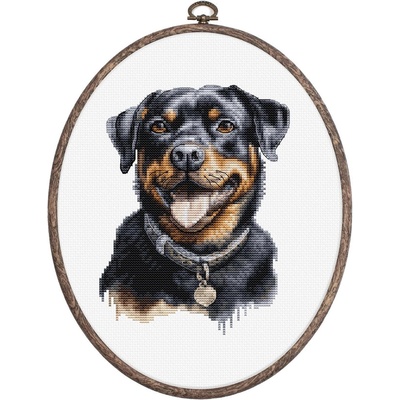 Luca-S Ротвайлер - гоблен по схема с рамка bc229