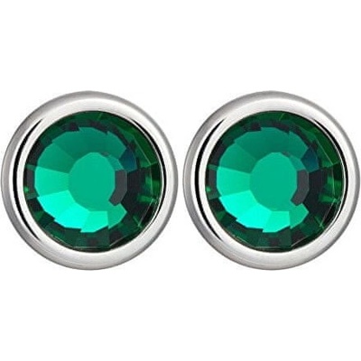 Bohemia Crystal Preciosa náušnice z chirurgickej ocele Carlyn s krištáľom zelené 7235 66