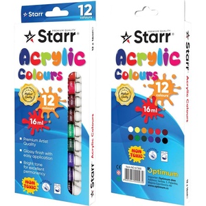 Starr Акрилни бои 12 цвята Starr