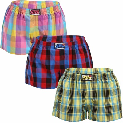 Styx 3PACK dámske trenky klasická guma viacfarebné (3K102128)
