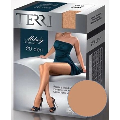 Terri MILADY 20 DEN elastické punčochové kalhoty bez klínku NATURAL TĚLOVÁ SVĚTLEJŠÍ