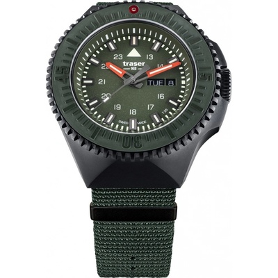 Traser H3 109858 P69 Černá Stealth Zelená s řemínkem Nato