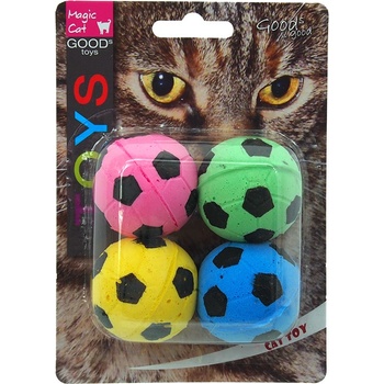 MAGIC CAT hračka míček pěnový fotbalový 3,75 cm 4ks