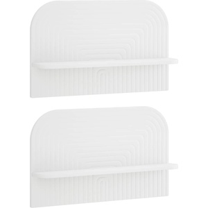 vidaXL Стенен рафт 2 бр. Бяло 60 x 13.5 x 37.5 см Инженерна дървесина (8014941)