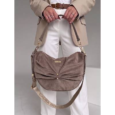 Laura Biaggi hnedosivá kabelka na rameno aj crossbody