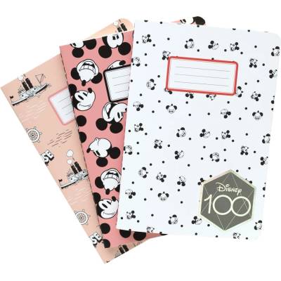 Erik Комплект тефтери Erik Disney: Mickey Mouse - 100th Anniversary, формат A6 (PCA6004)