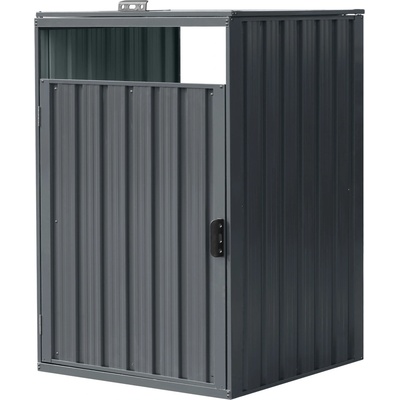 BestBerg prístrešok na popolnice KP-1A 0,6 m² 80 x 122 x 80 cm šedá