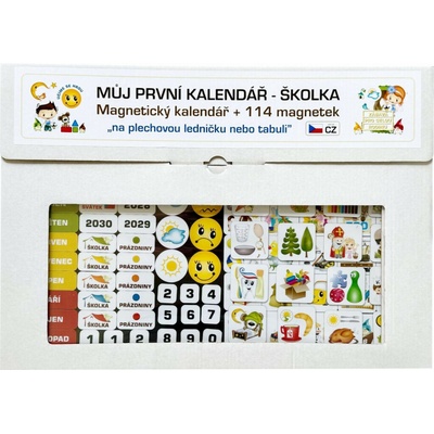 Teddies Kalendář magnetický Školka 114ks magnetek v kartonu 45x32x1cm – Zboží Dáma