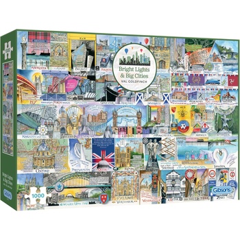 Gibsons Пъзел Gibsons от 1000 части - Ярки светлини и големи градове (G7128)