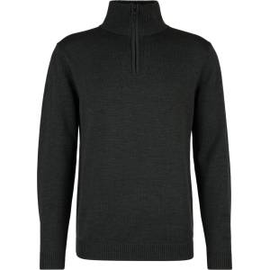 Stoic Мъжки вълнен пуловер Stoic MerinoKnit MMXX. Kniva Half Zip Merino jumper - Black / Melange (005-6518-0112)