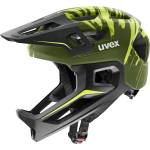 uvex Детска full Face каска Uvex Kid's React Jr. Fullface Bike helmet - Dark Olive Matt - размер 52-56 cm (851-1959-0311)