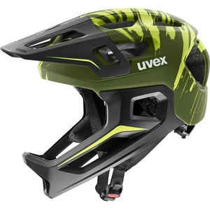 uvex Детска full Face каска Uvex Kid's React Jr. Fullface Bike helmet - Dark Olive Matt - размер 52-56 cm (851-1959-0311)