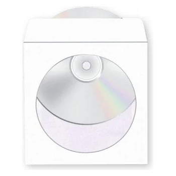 Image 1 of Плик за CD/DVD, 124 x 124 mm, хартиен с прозорец